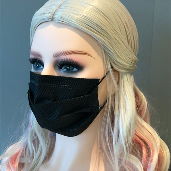 

2021 latest black ply face disposable non 3 manufacture mask woven new year new
