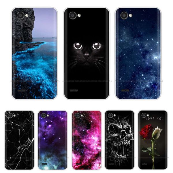 

case silicone soft back cover q6 plus coqa bumper coque etui painted shells for lg q 6 alpha bags fundas