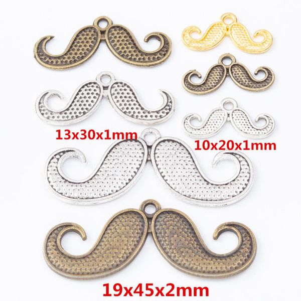 

charms 15-40-80 piece beard zinc alloy jewelry crafts diy bracelet necklace metal accessories findings 7590-7593, Bronze;silver