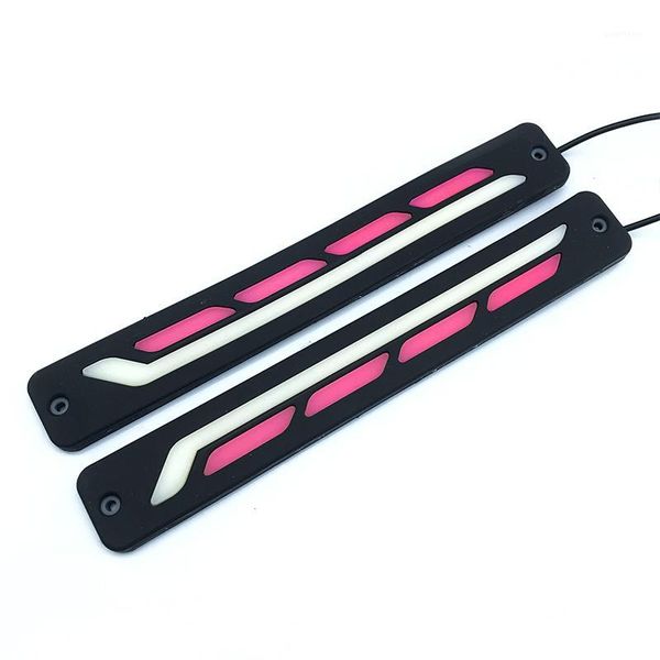 

new 12v daylight 12w cob car led drl 100% waterproof bumper decorative sticker drl daytime running light1