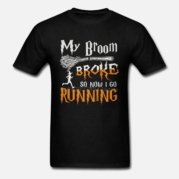 

brand my broom broke so now i go running 2020 summer men short sleeve hoodie designers t shirts sweatshirt