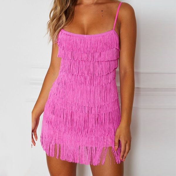 

2021 new tassel strapless girly spaghetti mini white party dress with no back dressed as summer 0x96, Black;gray