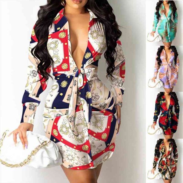 

women autumn long-sleeve turn down neck printed lace-up shirt dress female fashion slim mini office ladies vestidos, Black;gray