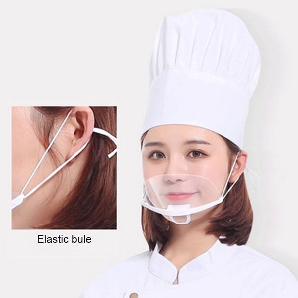 

catering transparent plastic health care kitchen restaurant drool proof home l smile shaped cooking mask chef anti fog jlljgr