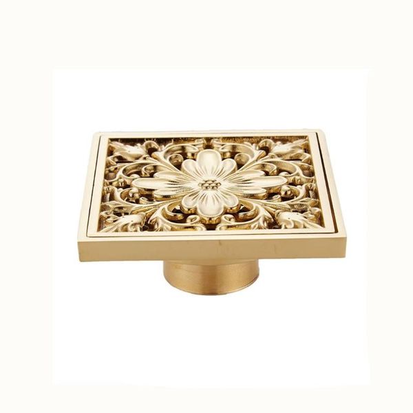 

1pc selling copper-plated european-style deodorant copper core floor drain bathroom kitchen gold floor drain