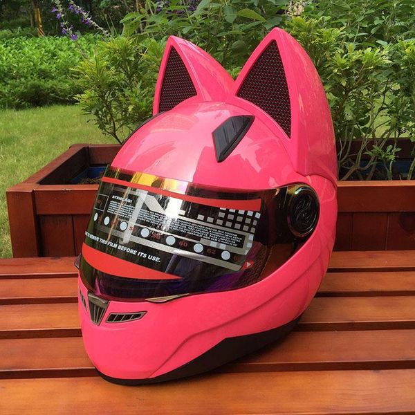 

motorcycle in the summer seasons men and women anti-fog helmet's cross-country car horns fashion cat ears helmet fast ship1