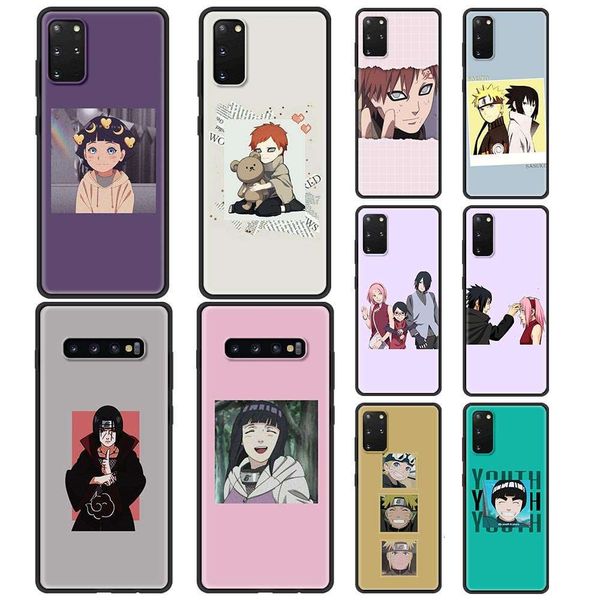 

3naruto kakashi animation et samsung galaxy s20 fe s10 + s20 super 5g s8 s9 + s10e a51 a71, soft black shellcf1