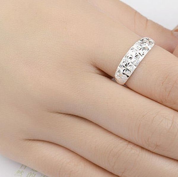 

yada подарки мода любовь нержавеющая сталь звездочные кольца для любовников menwomen пары кольцо взаимодействие свадебные украшения rg200041, Silver