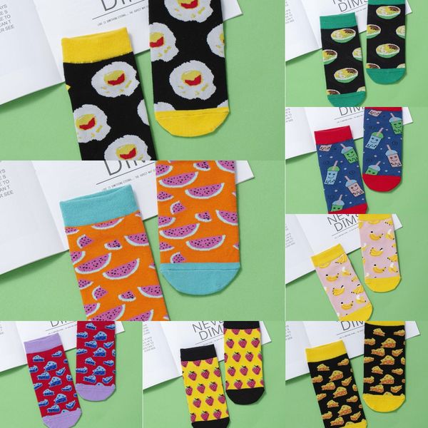 

mingpin fangcheng fruit socks cotton cartoon personality fruit cute spring and summer new socks for boys and girls ehc10, Black