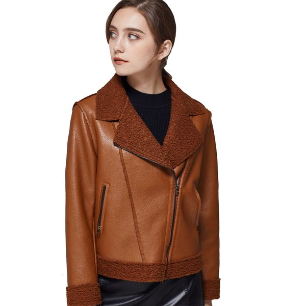 

2021 new new autumn winter jacket short-sleeved ladies korean leather plus size 5xl lapel fur coat a women's clothing, Black