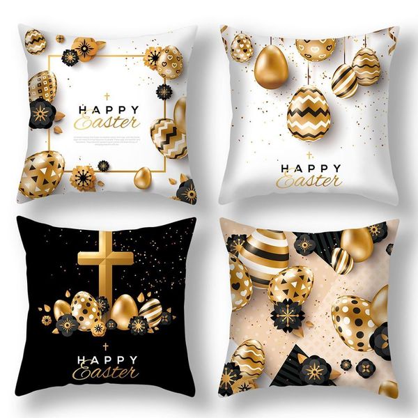 

fengrise 45x45cm яйцо easter подушка обложка пасха украшение для дома диван декора пасхи партии наволочка поставка jllacu mx_home