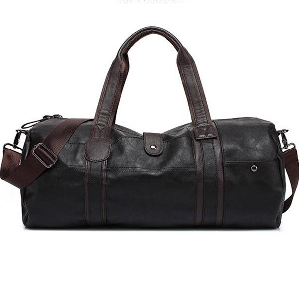 

factory sales brand mens bags large capacity cylinder leisure travel package grade pu fitness mountaineering training package