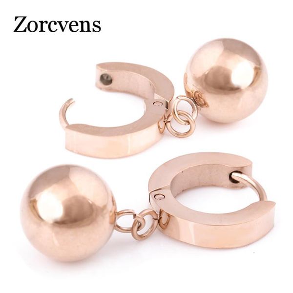 

dangle & chandelier zorcvens romantic rose gold-color fashion stainless steel earrings jewelry women's cubic zirconia drop, Silver