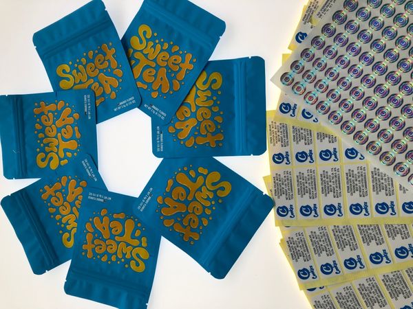 

3.5-7g sweet packing cookies flower childproof mylar tea runtz california sf 8th touch skin blue package bags cookies bbysi bdesports