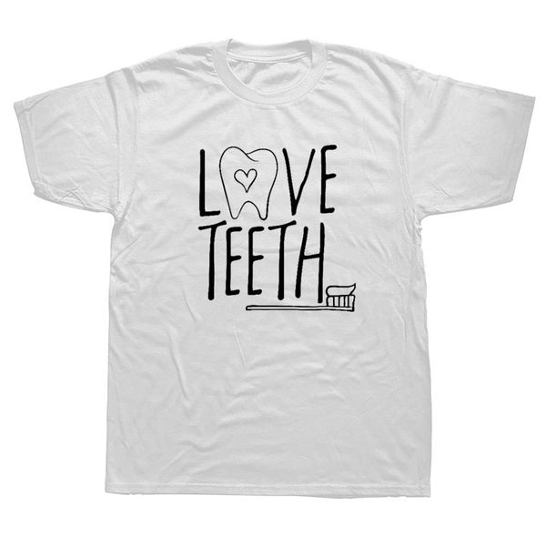 

смешные стоматологическая любовь зубы стоматолог streetwear с коротким рукав печати хлопок hip hop casual дизайнеров толстовки футболки толс