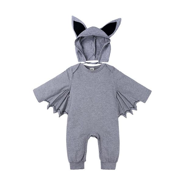 

Autumn Bat Long Sleeve Jumpsuit Baby Halloween Costume with Hat Height80cm ColorGrey, Black;white