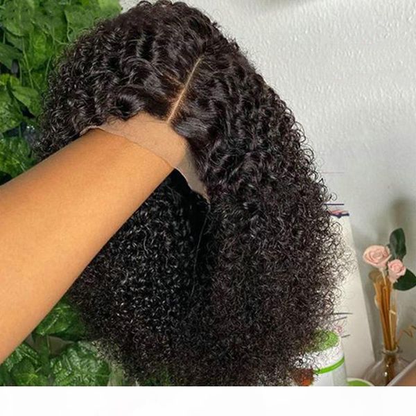 

aircabin 16 inch kinky curly 13x4 lace front bob wigs glueless brazilian remy human hair 4x4 lace closure wigs for black women, Black;brown