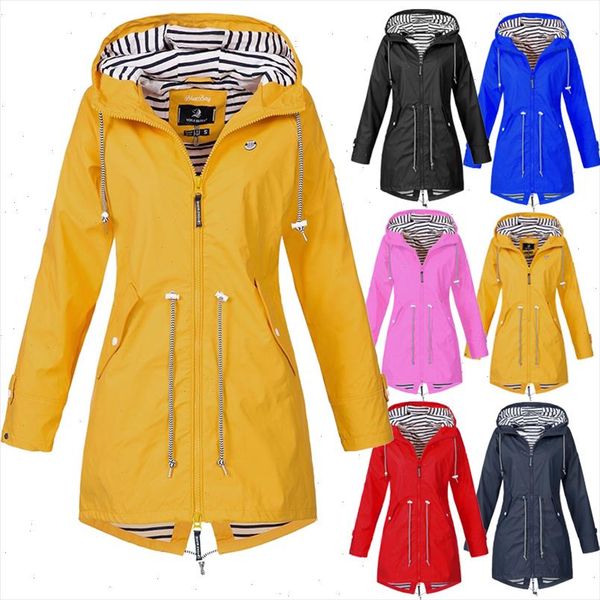 

women clothes rain jacket casual waterproof raincoat long hiking coat running coat new fashion jackets hooded windbreaker, Black;brown