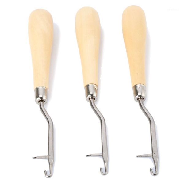

sewing notions & tools 3/1pcs wood handle latch crochet hook hair weave needle wigs knitting extensions styling carpets repair tools1, Black