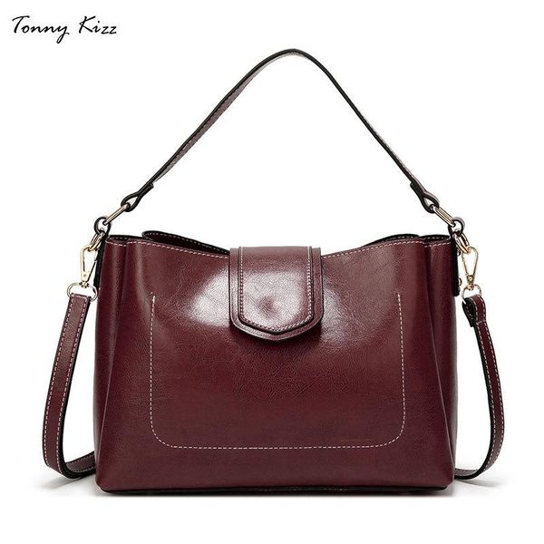 

tonny kizz handbags for women vintage shoulder bags soft leather female tote bags solid color ladies crossbody high quality