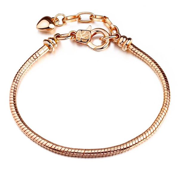 

charm bracelets authentic silver color snake chain fine bracelet fit european us original accessories for women jewelry, Golden;silver