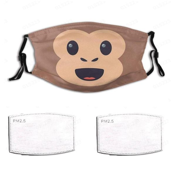

новая партия обезьяны взрослых вскользь лица мода животные спорт на открытом воздухе моющийся маска masque adulte lavable mascarillas # 45