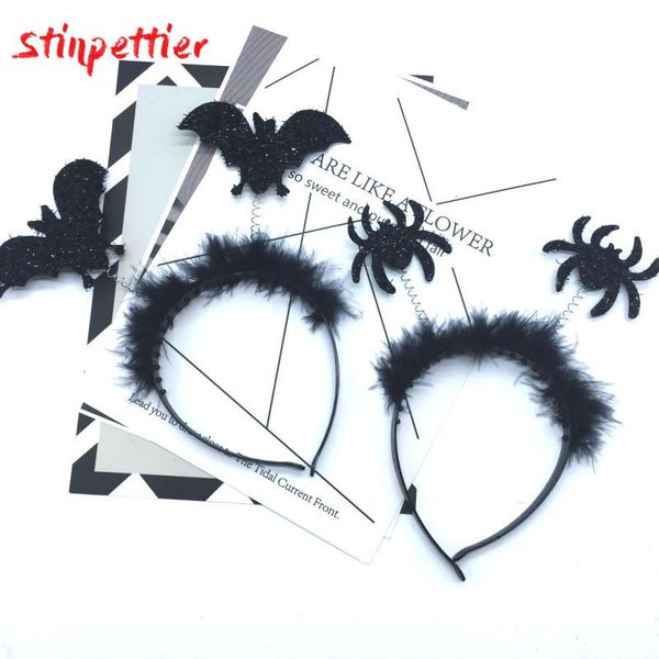 

2pcs halloween party дети headwear черных пауки летучих волосы аксессуары для halloween party украшения asd138 yxllsm bde_jewelry