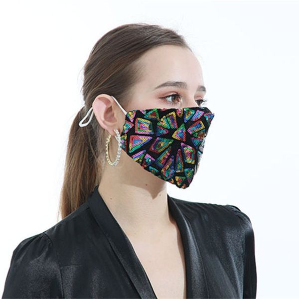 

2020 мода пришивания зима женщины black face mask bling регулируемая моющийся пыле велоспорт face охватывает взрослые повседневный рот-муфел