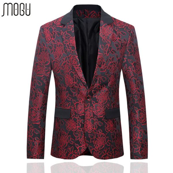 

mogu blazer men 2021 spring new arrival fashion men's printed blazer casual male asian size 5xl men's, White;black
