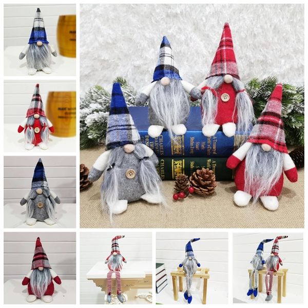 

gnome buffalo plaid doll figurines handmade christmas plush faceless toy ornaments gifts kid xmas decoration ljjp484 0vtm
