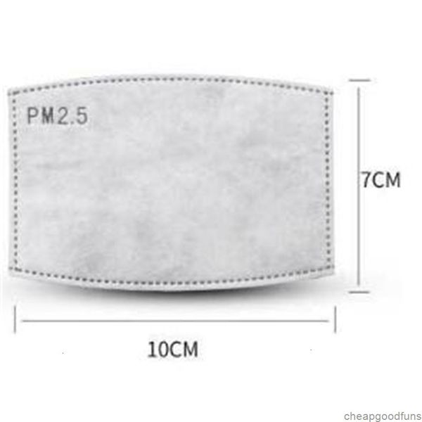 

mask pm2.5 filter face gasket replaceable breathable 5 layers activated carbon paper pad for anti haze dust cover