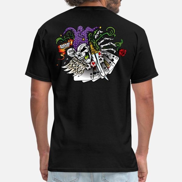 

badass poker joker t shirt прохладный hiphop белый костюм толстовка толстовка