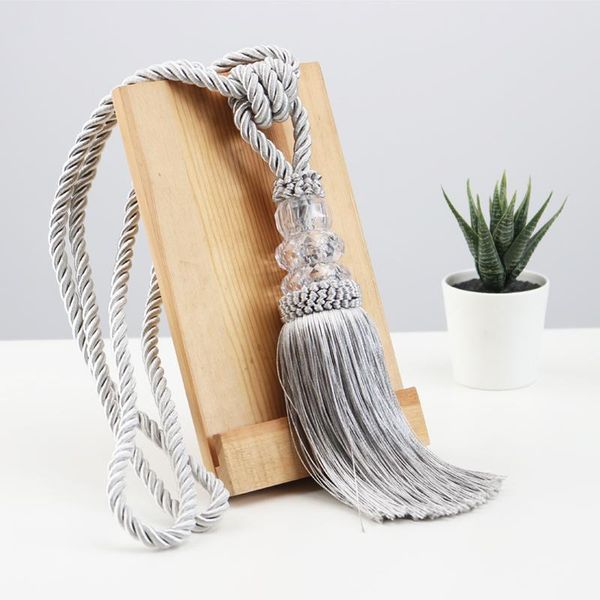 

1pc new crystal beaded tassel curtain tieback decorative curtain tie home decor cord for curtains buckle rope room accessories h qylewv