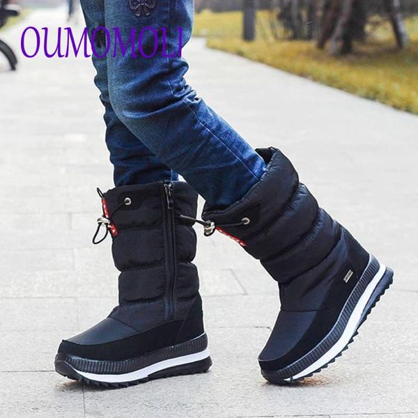 

boots winter platform women woman rubber anti-slip snow shoes for womae waterproof warm botas *11, Black