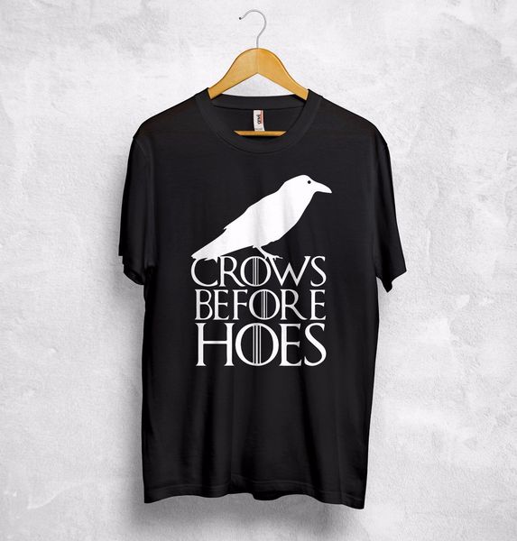 

new tee shirt crows before hoes nights watch jon snow stark t shirt gift summer t-shirt sport hooded sweatshirt hoodie