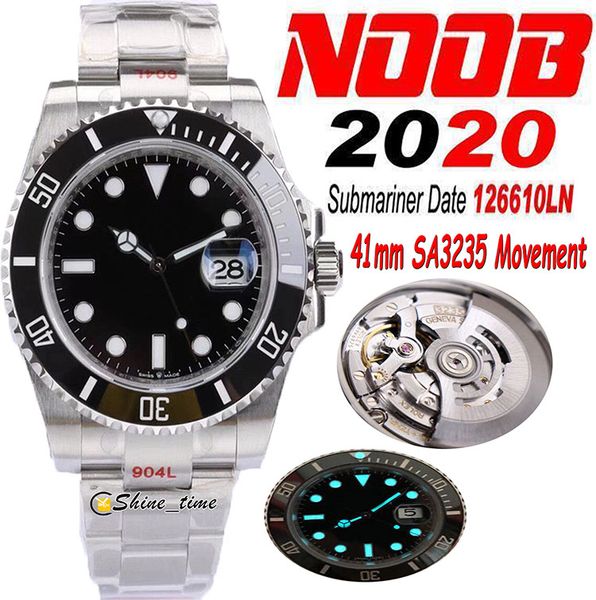

2020 41mm n v11 sa3235 automatic mens watch ceramics bezel big date dial 904l steel bracelet edition 126610 sapphire watches shine_time, Slivery;brown