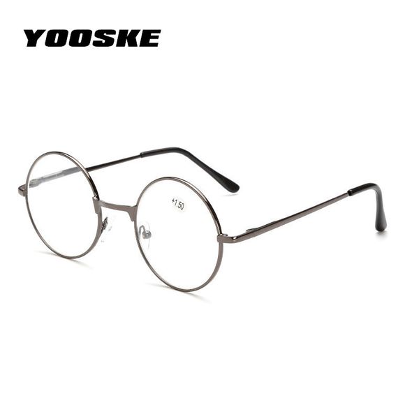 

metal newyooske reading retro round men women frame glasses plain mirror personalized + 100...+4002021