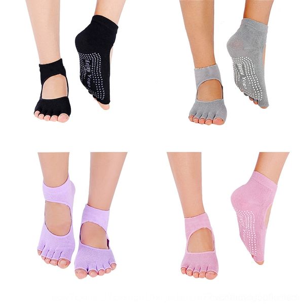 

o0ryc хлопчатобумажные носки ног без спинки герметичном не скользят раздаточного лапчатка носки hole-рытье йога дырка-рытье sjoxy йога хлопк, Black