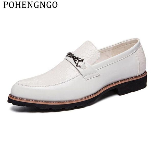 

men's dress shoes high qualit pointed wedding shoes non-slip men's oxford black white italian office casual
