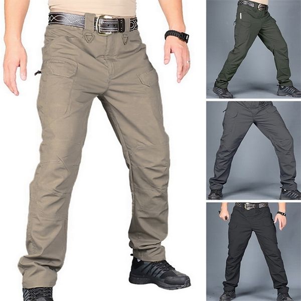 Pantaloni tattici da uomo Casual Autunno Leggero Pantaloni da trekking resistenti all'acqua Outdoor Ridge Cargo Pantaloni sportivi Pantaloni lunghi Homme LJ201104