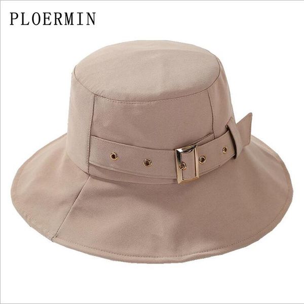 

wide brim hats ploermin spring women hat cap flat bucket ladies sun female summer hip hop panama bob chapeau fisherman fishing, Blue;gray