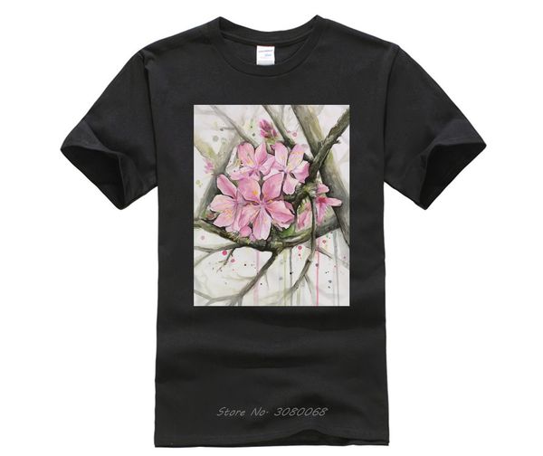 

trendy creative graphic cherry blossom olga shvartsur transparent summer tees hip hop harajuku hooded sweatshirt hoodie men t shirt