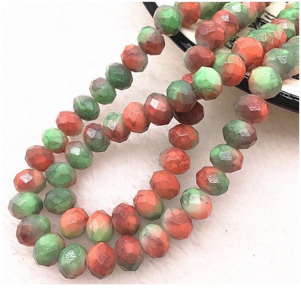 

50pcs/lot 6x4/8x6mm rondelle austria faceted crystal glass beads loose spacer beads for jewelry making diy brac qylgfi
