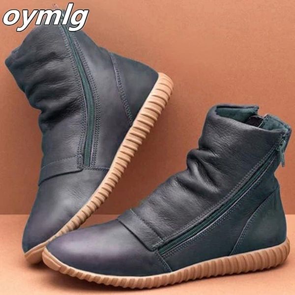 

2020 new women natrual leather casual ankle boots comfortable quality soft handmade flat shoe black work martin boots