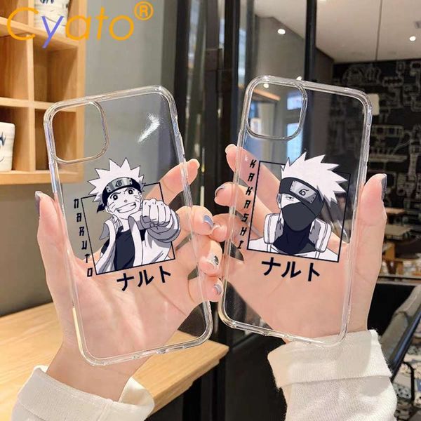 

cyato transparent case from naruto sasuke, soft tpu case for vip 12 mini 11 pro x xs max xr se20 7 8plus