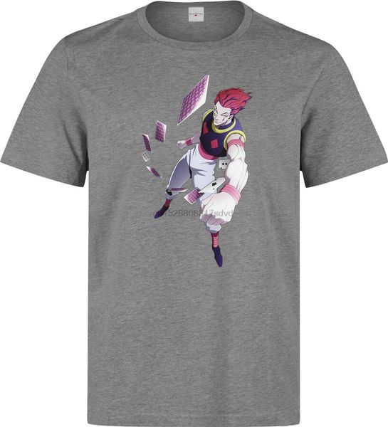 

hunter x hunter anime character hisoka card throwing mens t shirt grey t shirts casual brand clothing cotton sport hooded sweatshirt hoodie