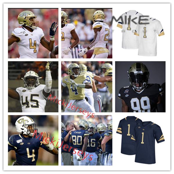 

custom georgia tech yellow jackets football jersey calvin johnson joe hamilton demaryius thomas derrick morgan durant brooks pat swilling gt, Black