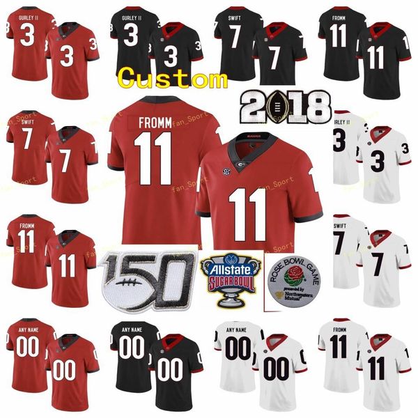 

custom georgia bulldogs college football jerseys 20 jr reed 27 nick chubb 3 todd gurley ii 3 zamir white men white red black stitched