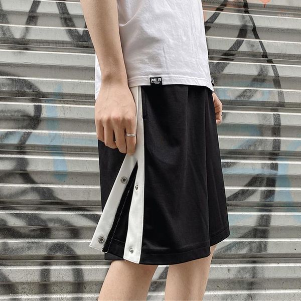 

2020 summer men's sports shorts polyester quick-drying removable casual pants stitching fashion breathable basketball sweatpants1, White;black
