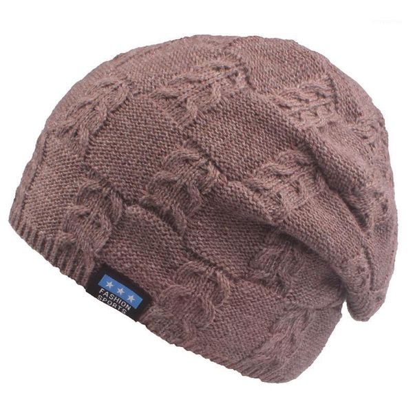 

men women baggy warm crochet winter wool knit ski beanie skull slouchy caps hat 40 slouchy hats sombrero de invierno para hombre1, Blue;gray